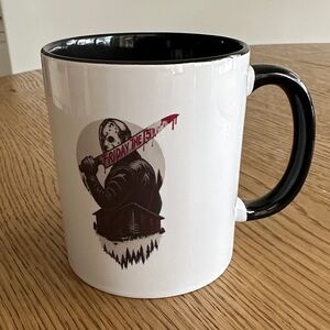Friday the 13th Jason Horror Graphic Ceramic Mug - Black & White
